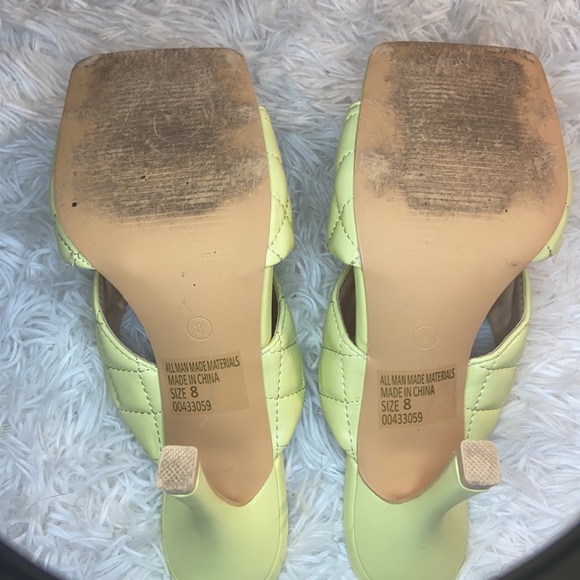 Double Cross Mint Green Mules - Picture 2 of 3